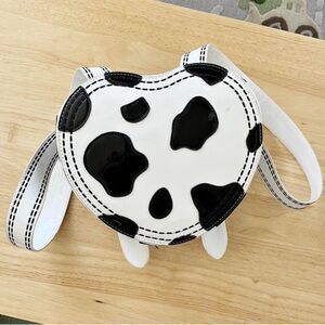 Valfre Black and White Cow Print Backpack